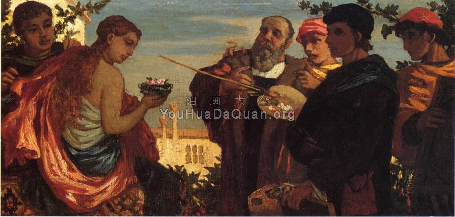 The Artist and Students Before a Model - 伊莱修·韦德